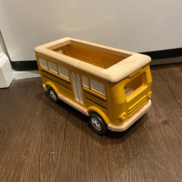 Toys Plantoys Wooden School Bus Poshmark